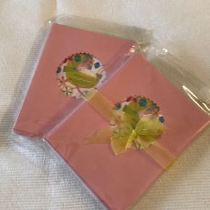 NWT pink photo cards with velum envelopes